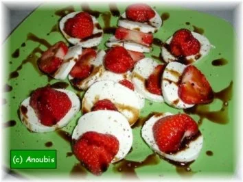 Rezept: Salat - Erdbeeren mit Mozzarella Salat - Erdbeeren mit Mozzarella - Rezept