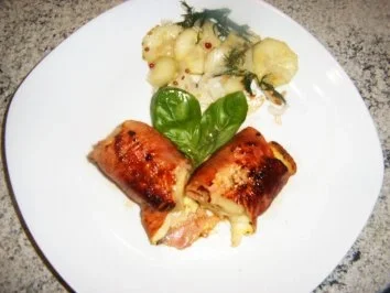 Banane im Käse-Schinkenmantel - Rezept