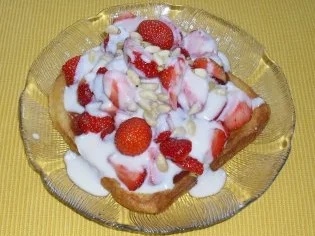 Erdbeerragout auf French-Toast - Rezept