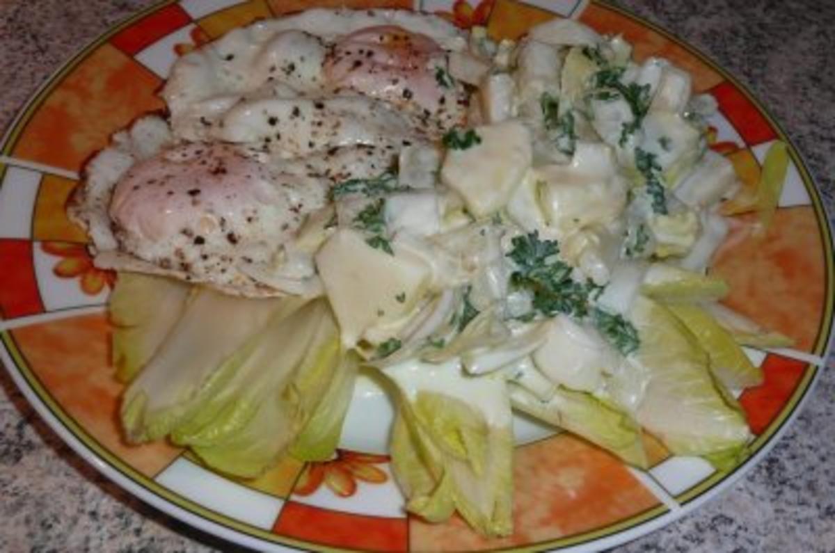 Salate: Chicorèesalat mit Ananas-Quarkmayonnaise - Rezept - Bild Nr. 5