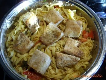 Nudel-Lachs-Pfanne - Rezept