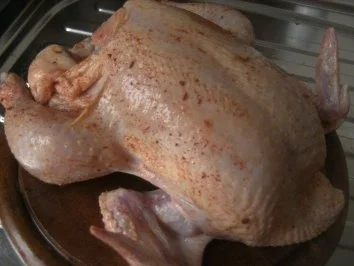 Goldbroiler  in Gemüse geschmort   mit Kartoffelspalten - Rezept - Bild Nr. 3