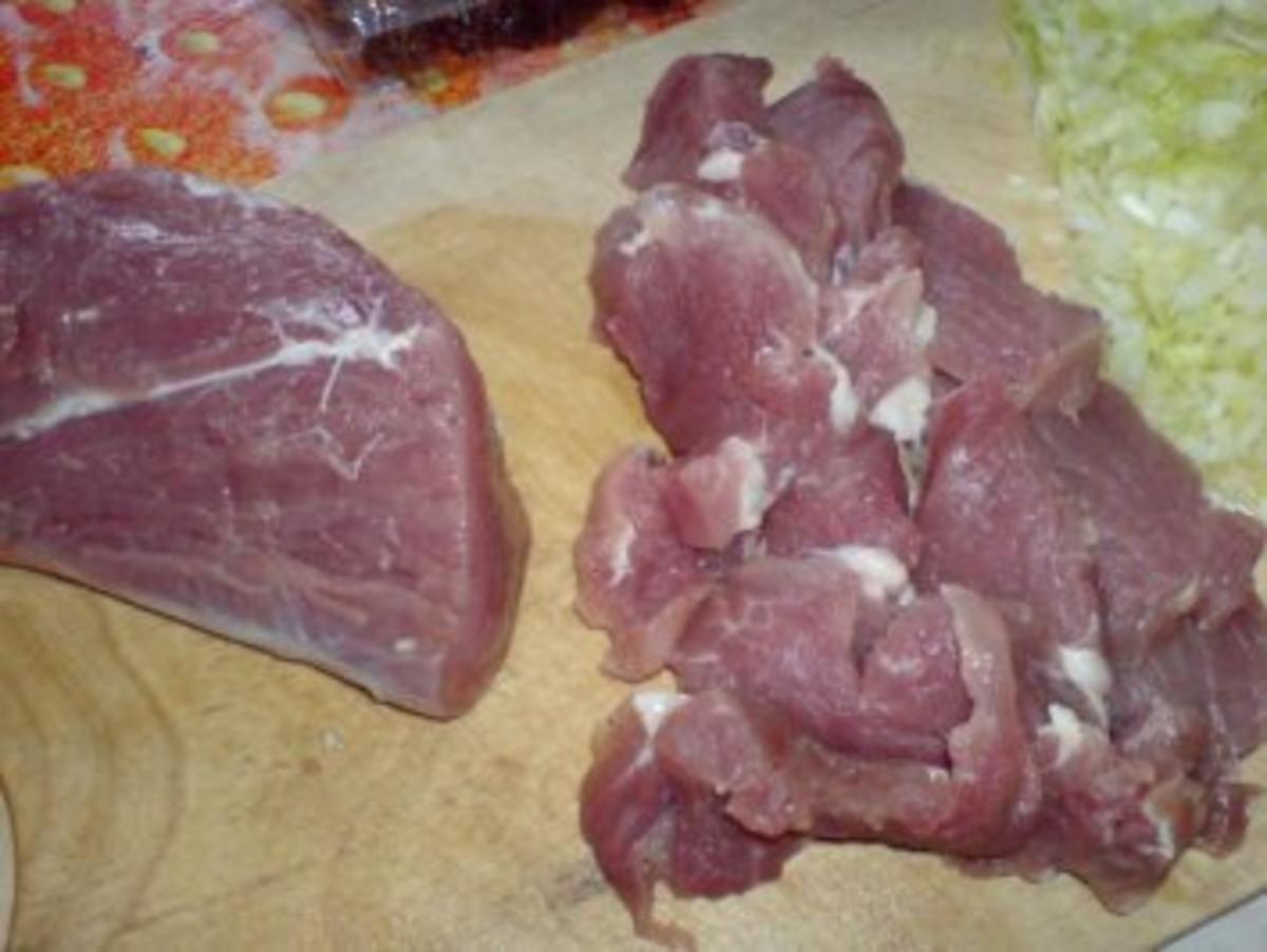 Schweinefilet zu Champignon-Gulasch mit Zuckerschoten - Rezept - Bild Nr. 9