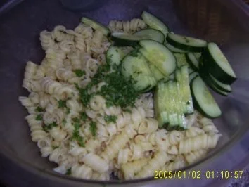 Erfrischender Nudelsalat - Rezept