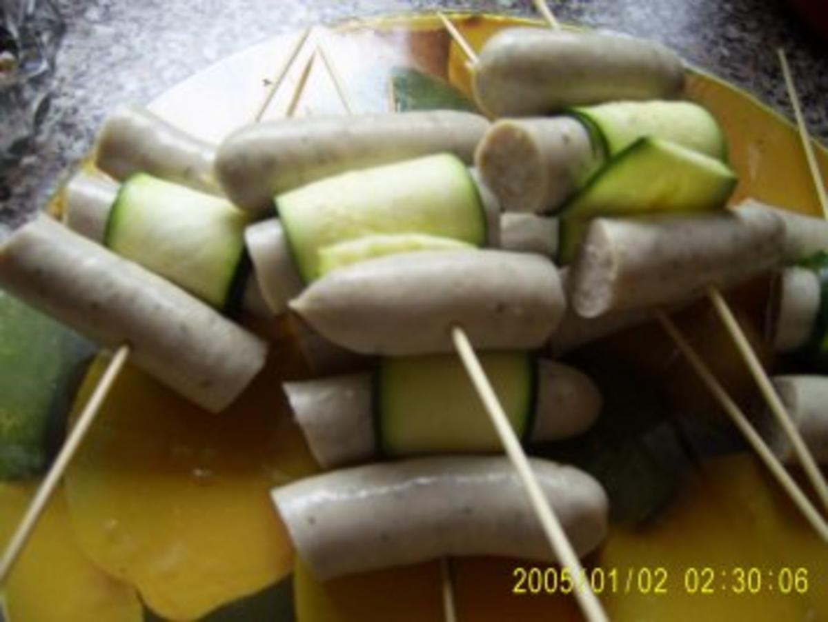 Wurst-Zucchini-Spieße - Rezept - Bild Nr. 2