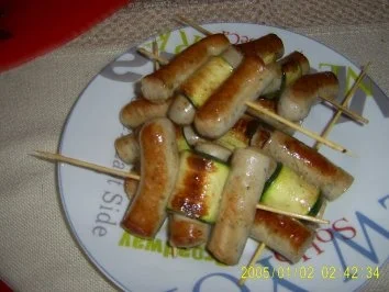 Wurst-Zucchini-Spieße - Rezept - Bild Nr. 4