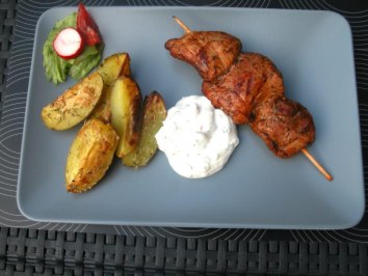 Bilder für Souvlaki mit griechischen Ofenkartoffeln - Rezept