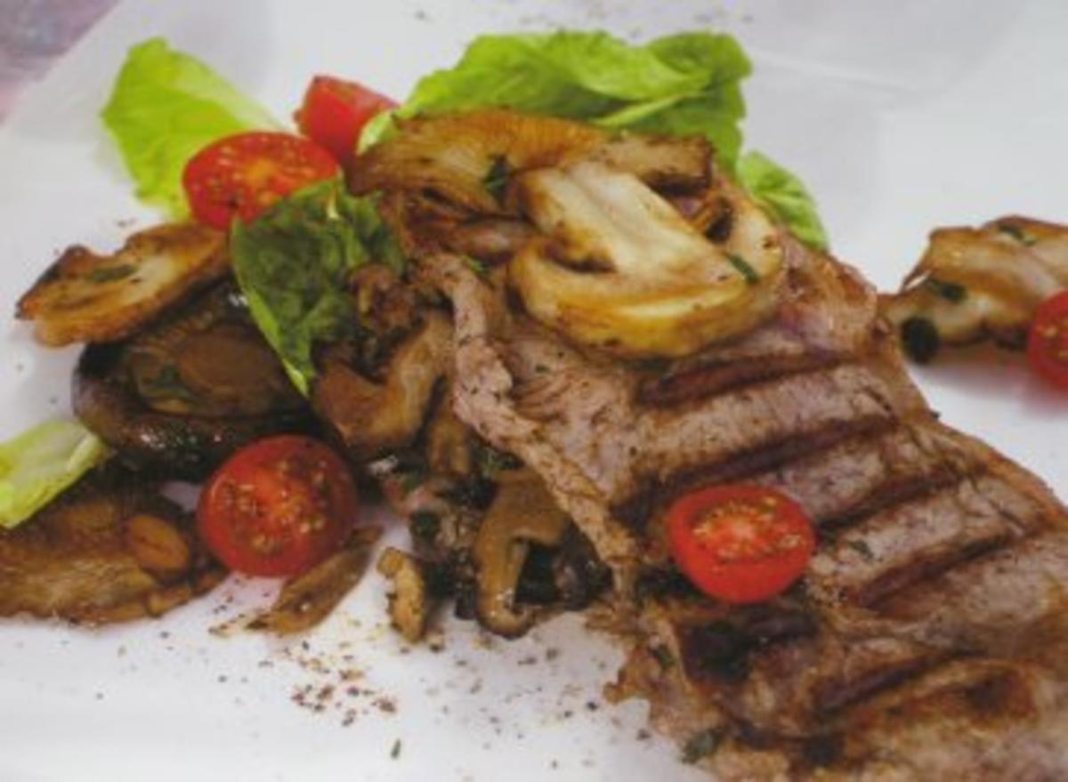 Rindersteak mit Pilzen - Rezept mit Bild - kochbar.de