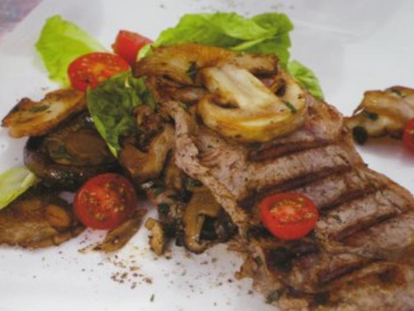 Rindersteak Mit Pilzen Rezept Mit Bild Kochbar De