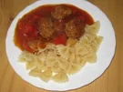 Paprika-Hackbällchen mit Fliegen - Rezept