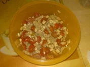 Tomate-Mozarella Salat mit Nudeln - Rezept