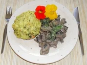 Putenschnitzel mit Kartoffel - Kräuter - Haube - Rezept