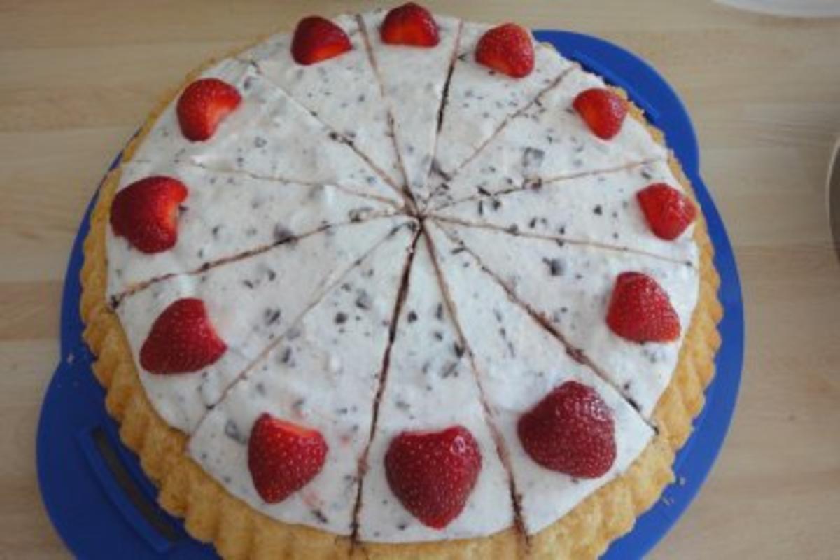 Bilder für Stracciatella-Erdbeer-Kuchen Rezept