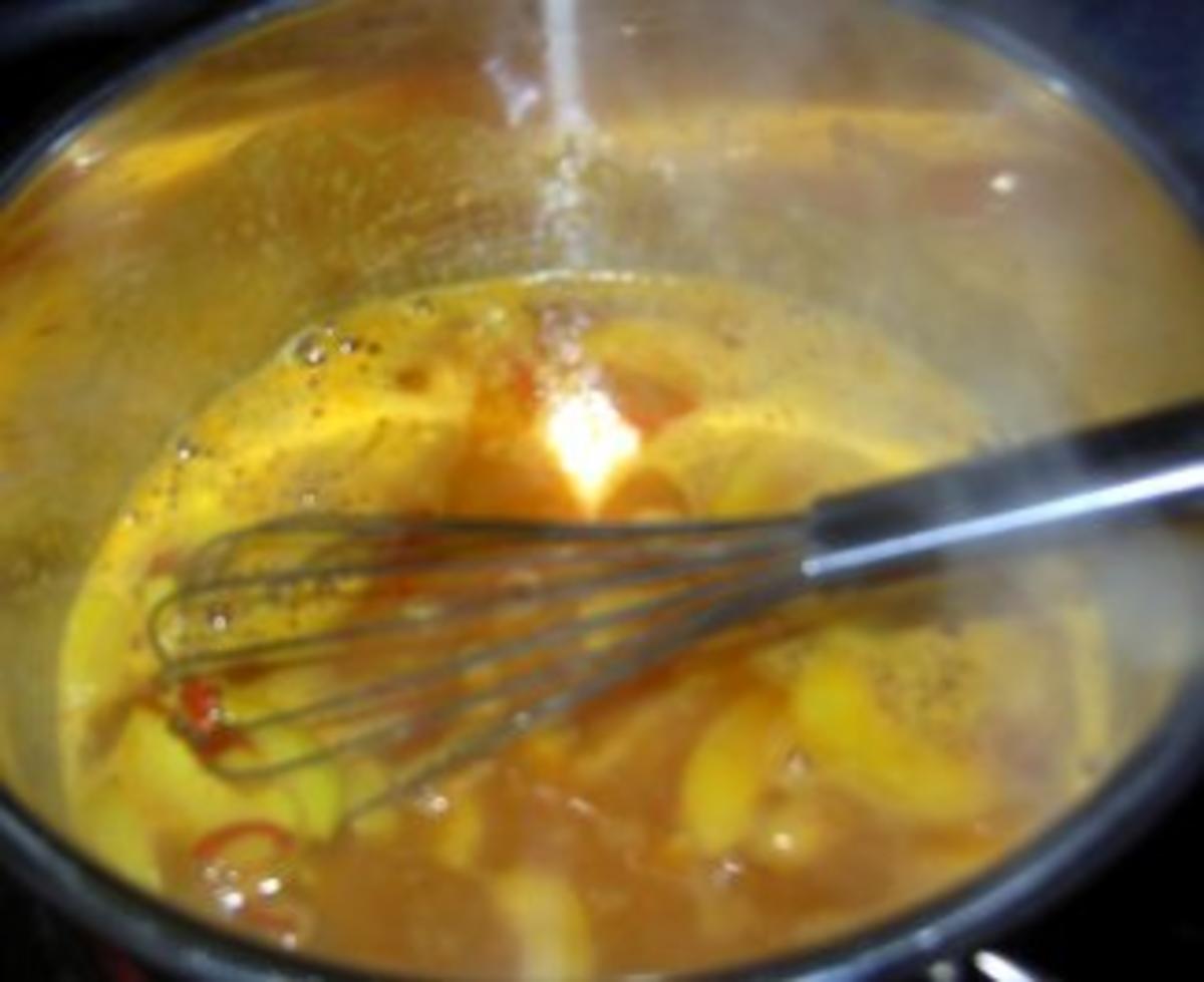 Fischfilet in Aprikosen-Curry-Soße mit Gewürzreis - Rezept - Bild Nr. 8