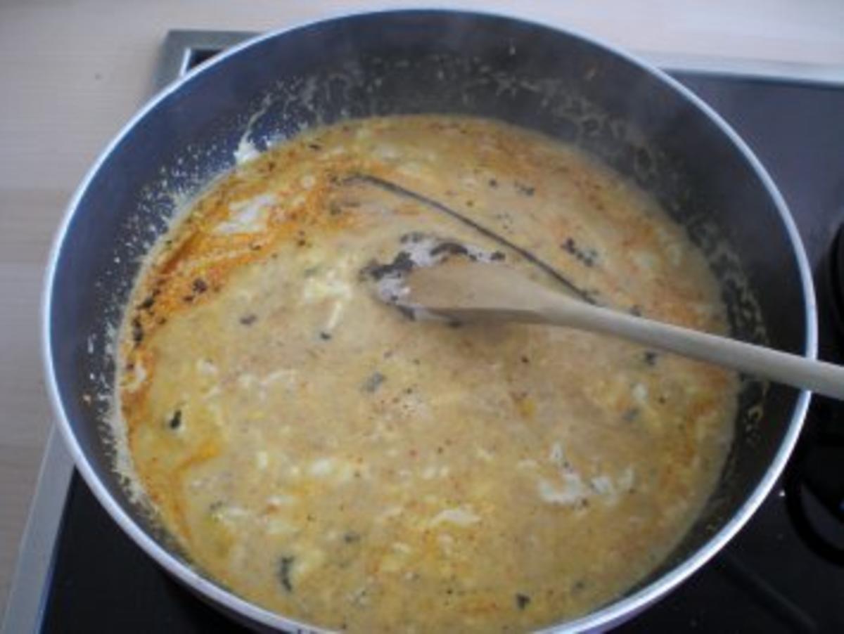 Vanille-Curry-Linsen mit (gedämpften) Lachs-Kokos-Pfannkuchen - Rezept - Bild Nr. 4