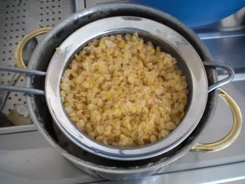 Vanille-Curry-Linsen mit (gedämpften) Lachs-Kokos-Pfannkuchen - Rezept - Bild Nr. 5