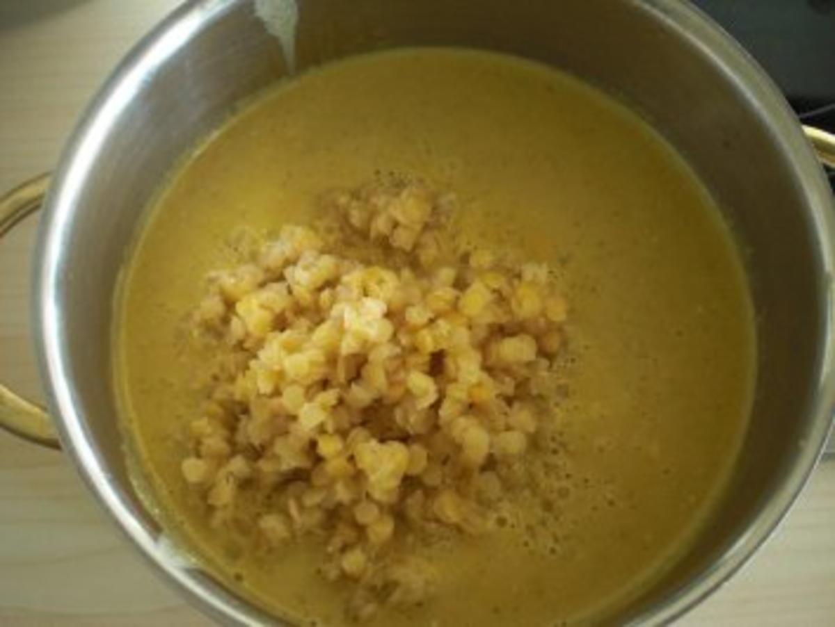 Vanille-Curry-Linsen mit (gedämpften) Lachs-Kokos-Pfannkuchen - Rezept - Bild Nr. 6
