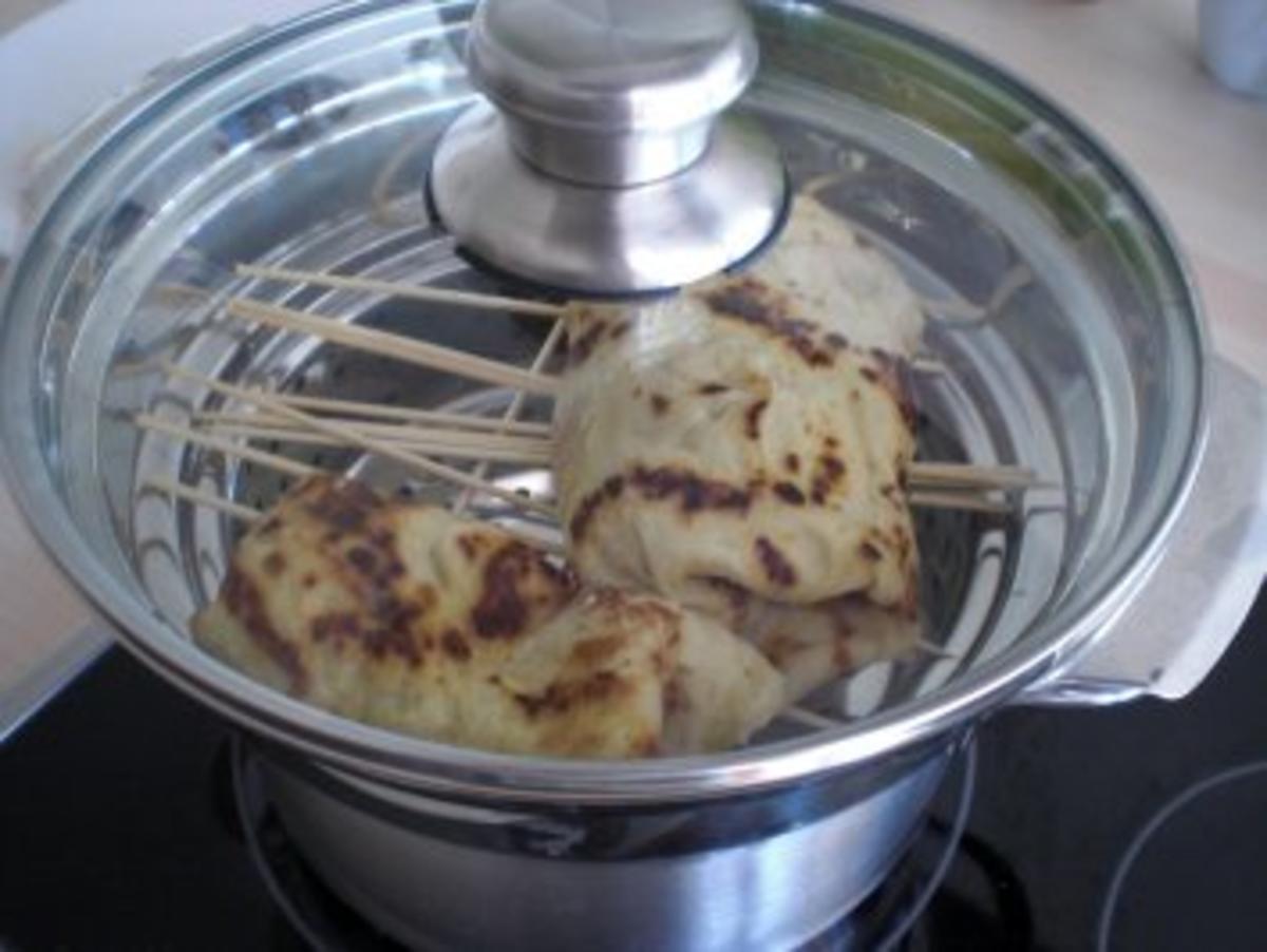 Vanille-Curry-Linsen mit (gedämpften) Lachs-Kokos-Pfannkuchen - Rezept - Bild Nr. 10