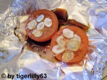 Geröstete Tomaten mit Honig und Knoblauch - Rezept