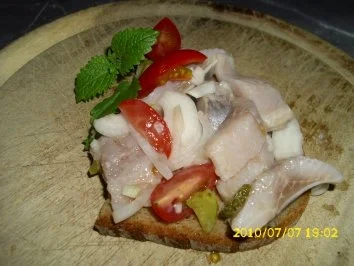 Matjes-Stulle gegen den Kater  danach... - Rezept