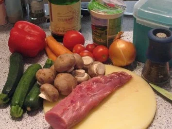 Rezept: Gemüsereste mit Medallion Gemüsereste mit Medallion - Rezept