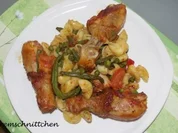 Restepfanne mit Hähnchenkeulchen - Rezept