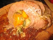 Fleisch: Gefüllte, gerollte Rinderbrust... - Rezept