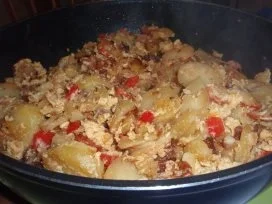 Rezept: Deftiges: Kartoffelpfanne Deftiges: Kartoffelpfanne - Rezept