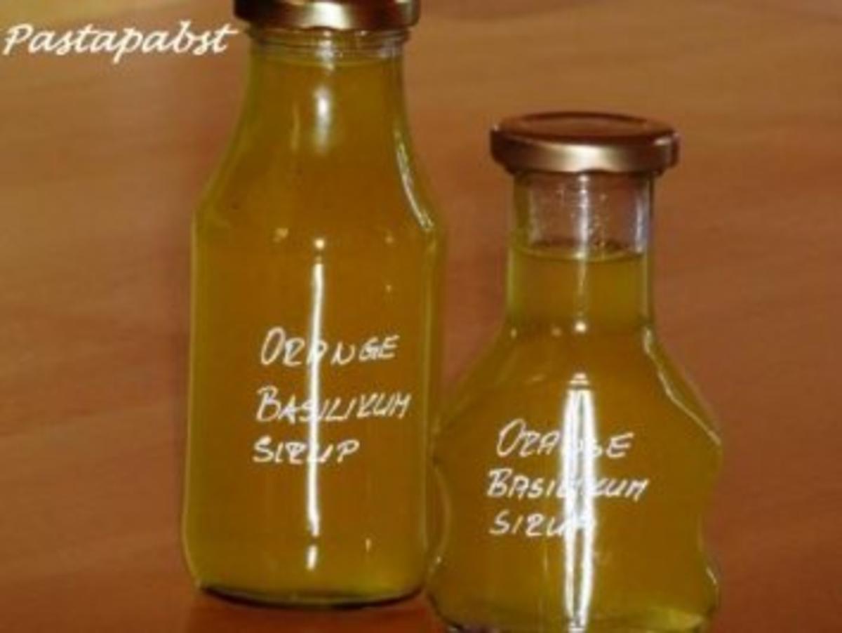 Orange-Basilikum-Sirup - Rezept