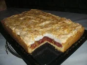 Stachelbeerkuchen mit Mandelbaiser - Rezept