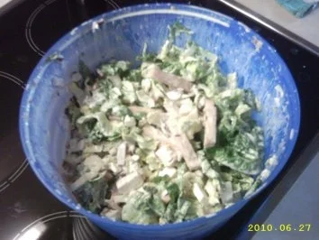Salat mit Putenstreifen - Rezept
