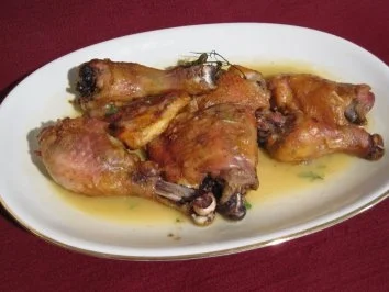 Rezept: Hähnchen in Weißbiersoße an Gemüsereis und Eisbergsalat Bild Nr. 3 Hähnchen in Weißbiersoße an Gemüsereis und Eisbergsalat - Rezept - Bild Nr. 3