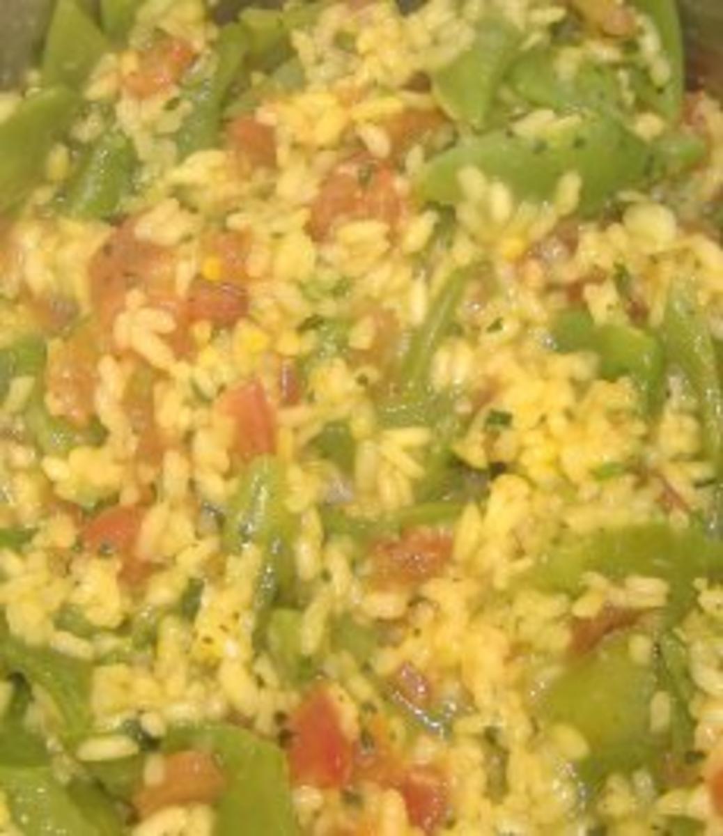 Paella mit Gemüse und Salchichas - Rezept - Bild Nr. 3