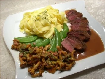 Hasenrückenfilets mit Pfifferlingen - Rezept - Bild Nr. 2