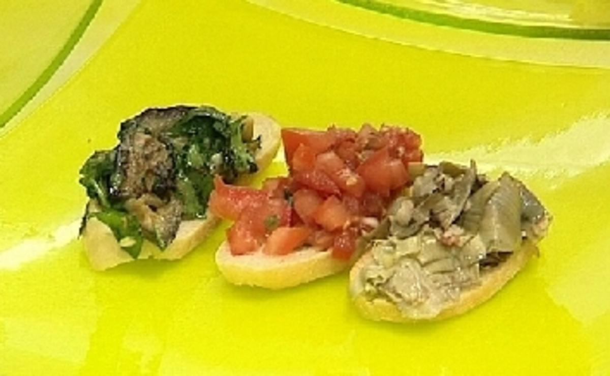 Dreierlei Bruschetta - Rezept mit Bild - kochbar.de