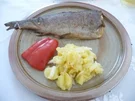 Rezept: Fisch : Geräucherte Forelle mit Kartoffelsalat und Grillzucchini Fisch : Geräucherte Forelle mit Kartoffelsalat und Grillzucchini - Rezept
