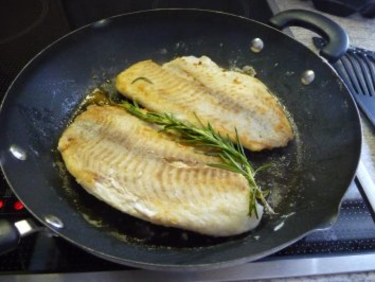 Fisch : Tilapia mit Salzkartoffeln und grünem Salat - Rezept