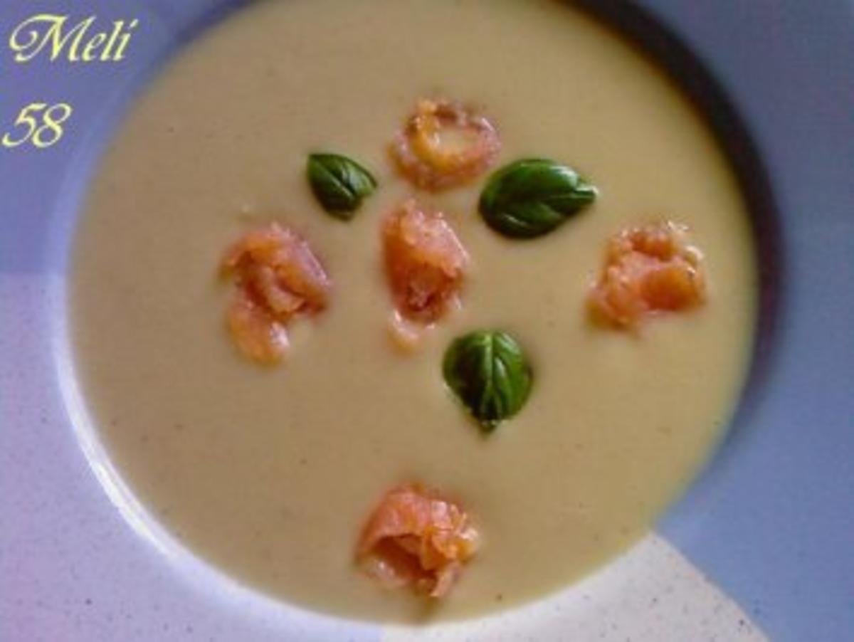 Suppen: Kohlrabicreme Süppchen  mit Lachs - Rezept