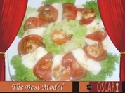 Gebratene Gambas auf Galbani Mozzarella & Tomaten-Salat - Rezept