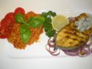 Wildlachssteak im Zwiebelbett - Rezept