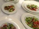 Gefüllte Babycalamari an fruchtigem Glasnudelsalat - Rezept