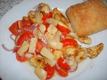 Rezept: Sommerlicher Hühnchen-Auflauf Bild Nr. 2 Sommerlicher Hühnchen-Auflauf - Rezept - Bild Nr. 2