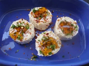 Warmer Ziegenkäse auf Rucola - Rezept - Bild Nr. 3