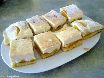 Rezept: Pfirsich-Blechkuchen Bild Nr. 3 Pfirsich-Blechkuchen - Rezept - Bild Nr. 3