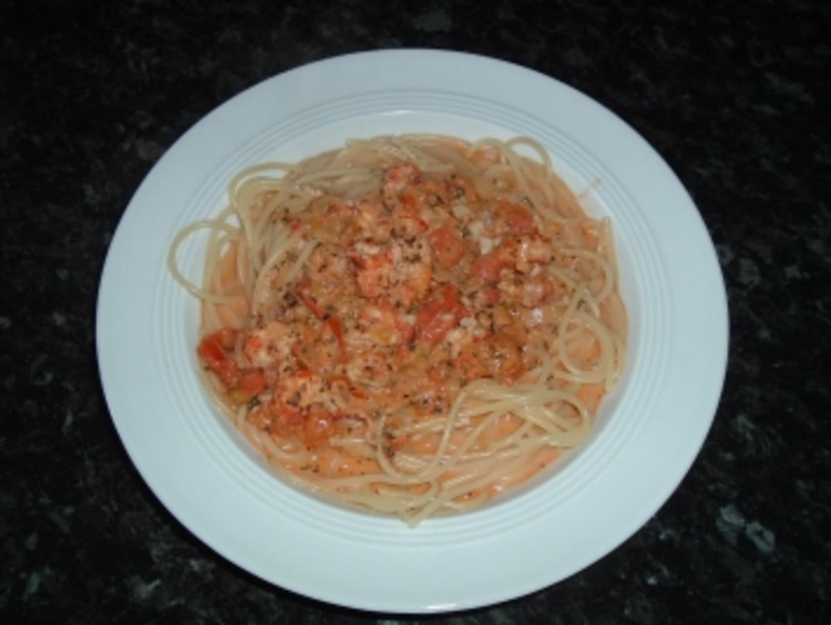 Spaghetti mit Flusskrebsschwänzen - Rezept
