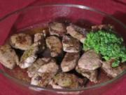 Medaillons vom Maibock an Kartoffelgratin nach Art des Hauses mit Salat - Rezept