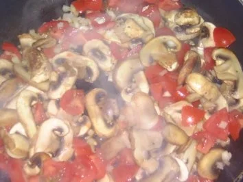 Weizen-Pfanne mit Tomaten und Champignons - Rezept - Bild Nr. 2