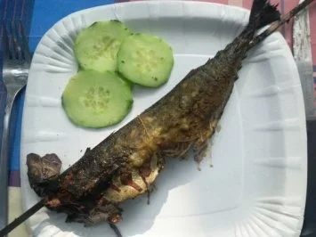 Rezept: Makrele (mal anders) am Spiess nach Müllerinart und Salat Bild Nr. 3 Makrele (mal anders) am Spiess nach Müllerinart und Salat - Rezept - Bild Nr. 3