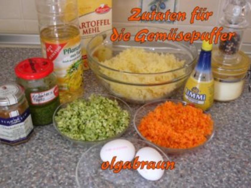 Gemüsepuffer mit Kräuterdip - Rezept mit Bild - kochbar.de