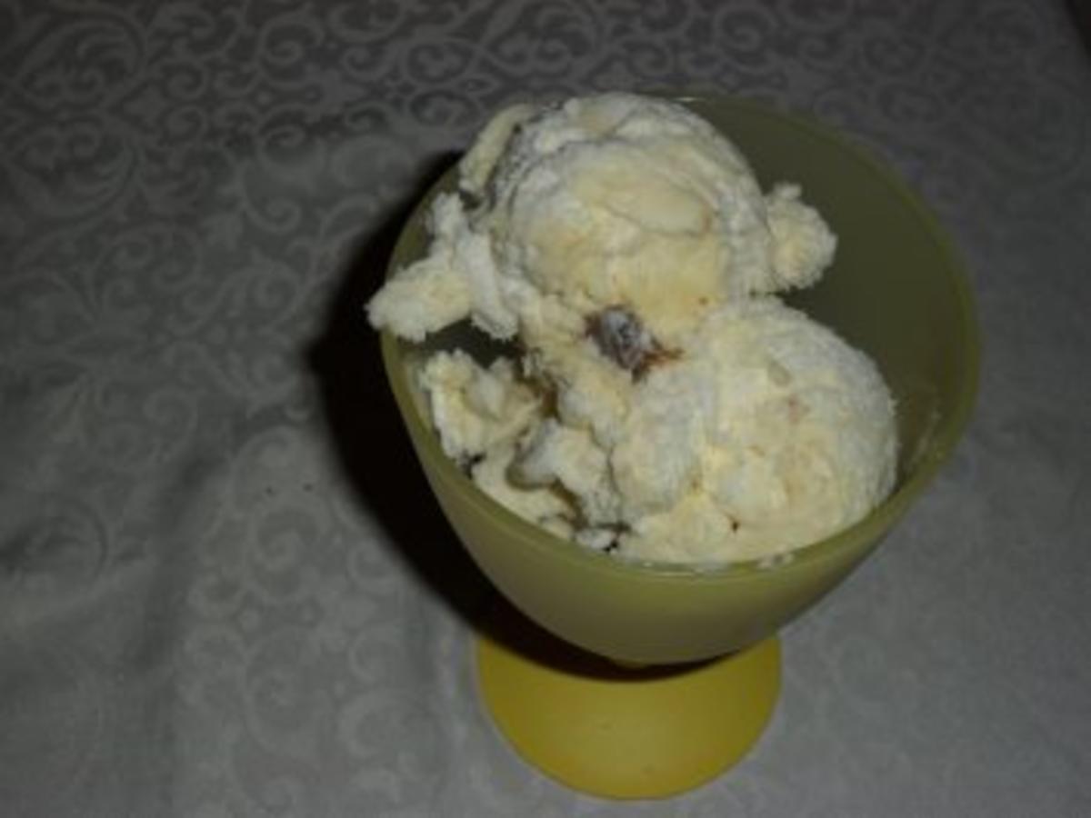 Rumrosinen Walnuss Eis - einfach - 187 kcal/100g